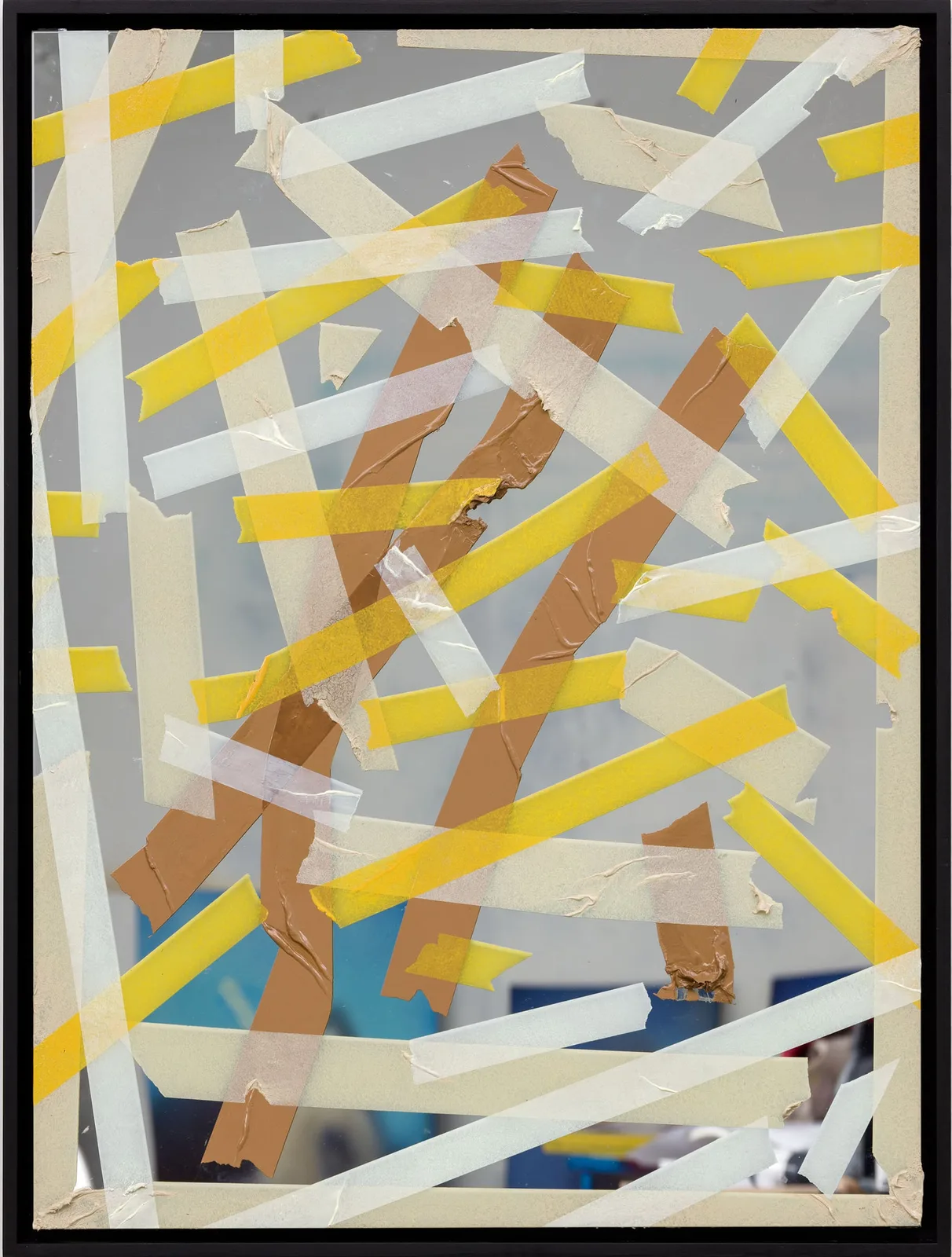 Jochen Mühlenbrink, MTP, 2023. Oil and resin on mirror glass, wooden frame · 84 × 64 cm