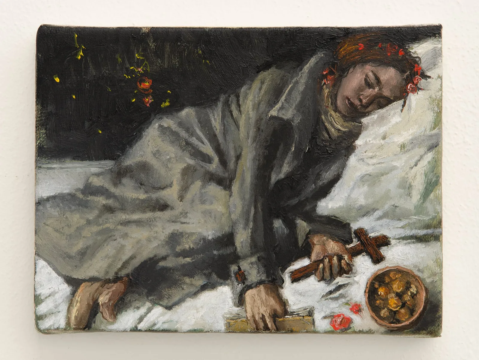 Francesco De Grandi, La prima notte, 2018. Oil on canvas · 18.5 × 24.5 cm