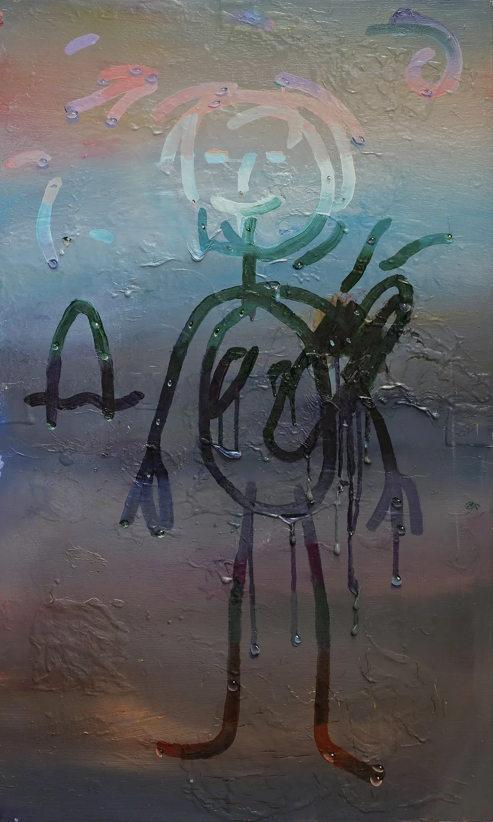 Jochen Mühlenbrink, WP (figure), 2019. Oil on wood · 100 × 70 cm
