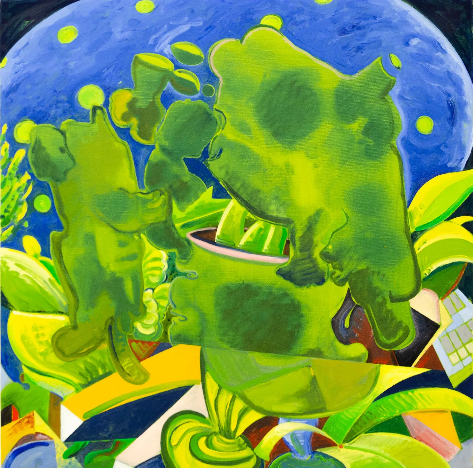 Lucio Pozzi, The presentation, 2019. Oil on canvas · 60 × 60 cm