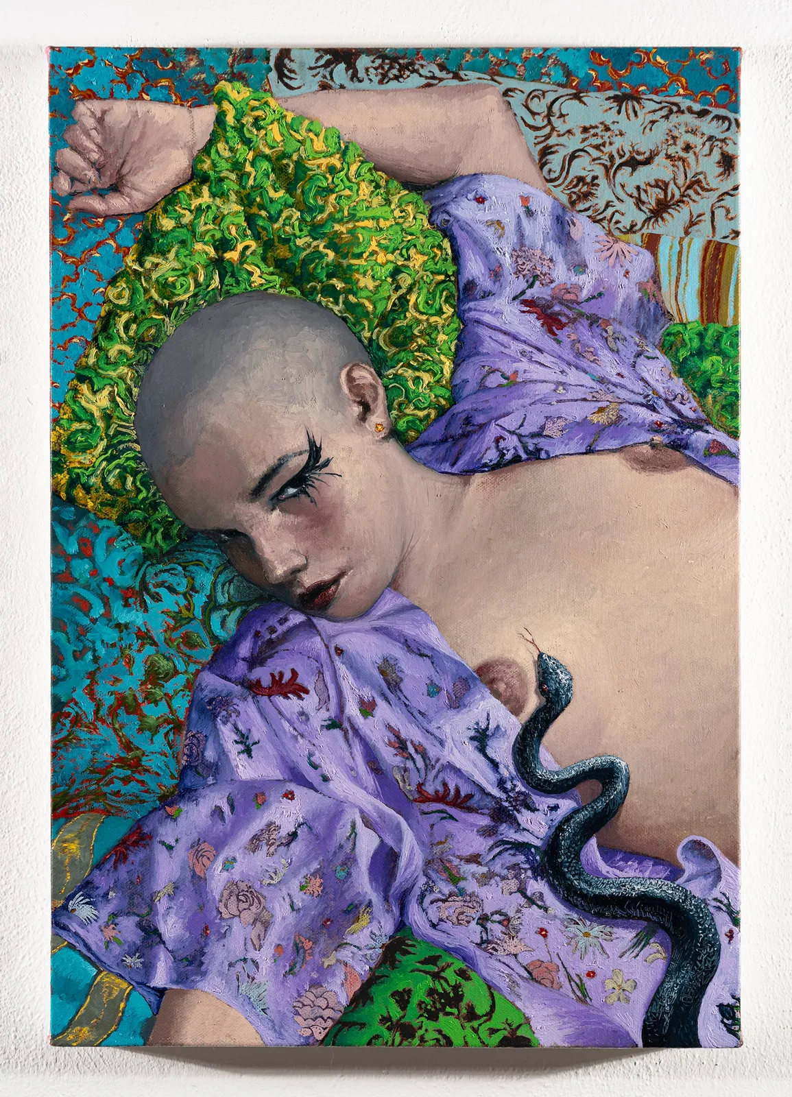 Francesco De Grandi, Cleo, 2022. Oil on canvas · 50 × 35 cm