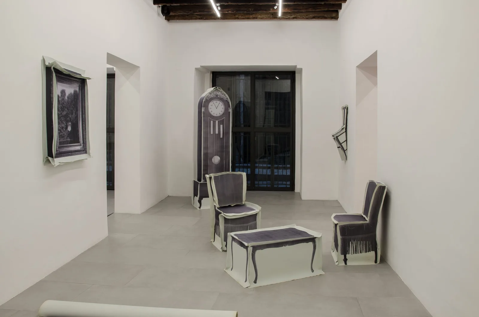 Daniele Franzella, Numero zero, 2019. Digital print on synthetic fabric