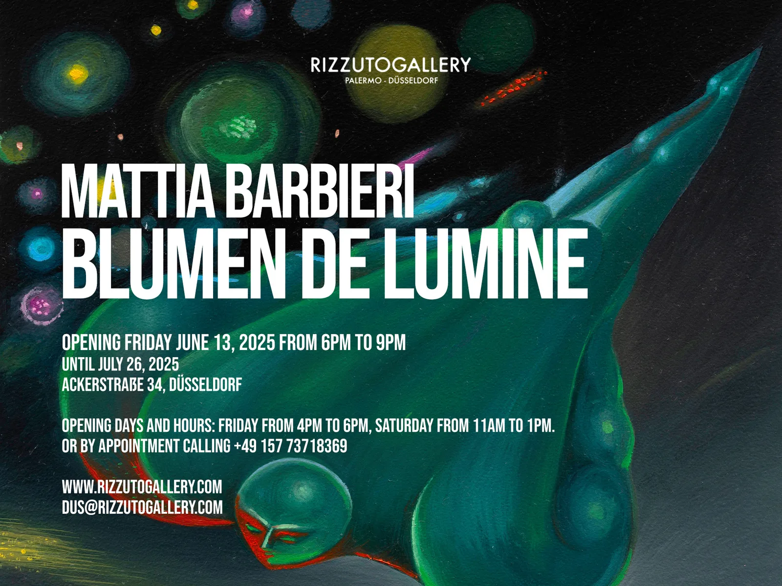 BLUMEN DE LUMINE, Mattia Barbieri, RizzutoGallery Düsseldorf