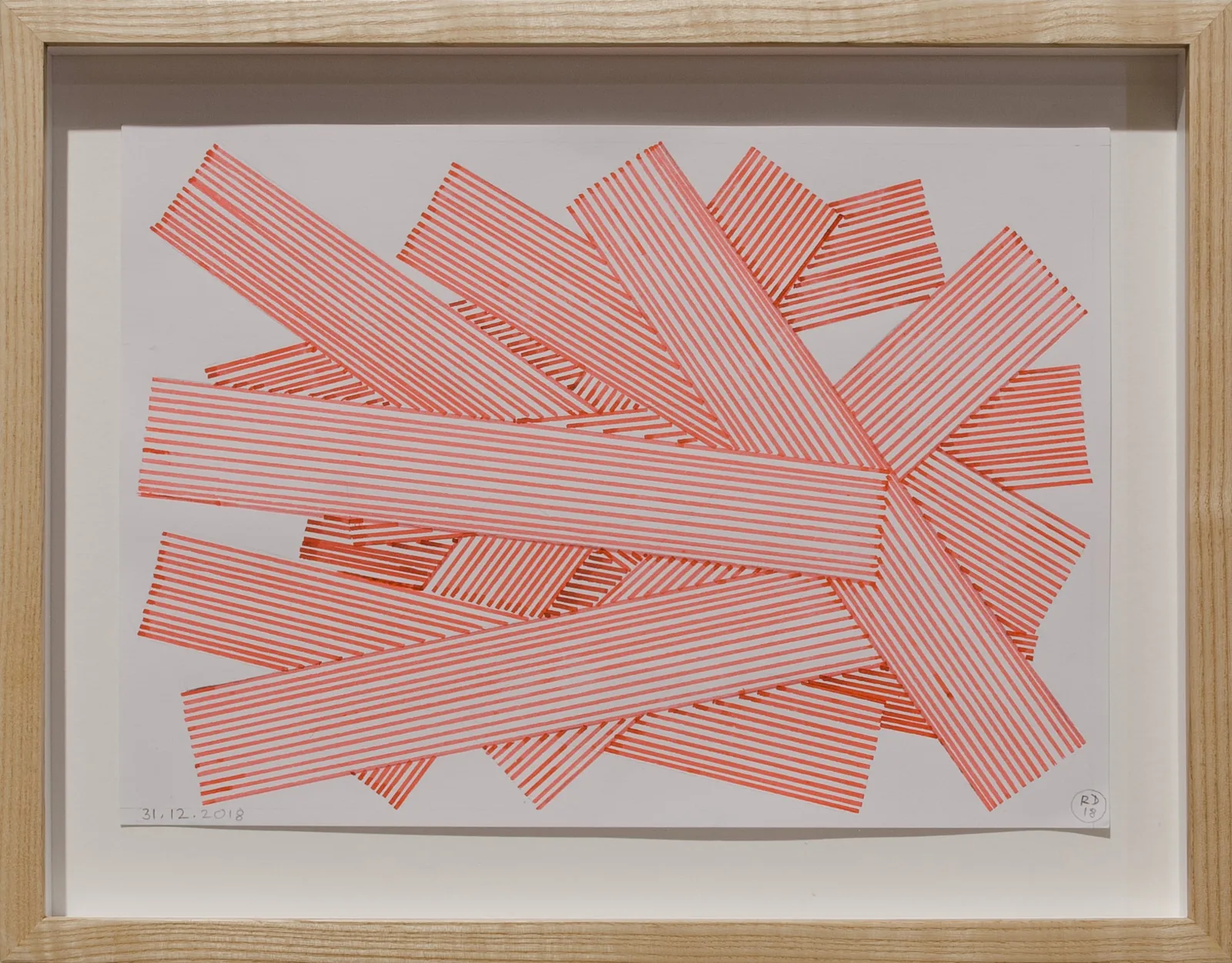 Richard Deacon, 31.12.18, 2018. Coloured ink and pencil on paper · 20.5 × 29.5 cm