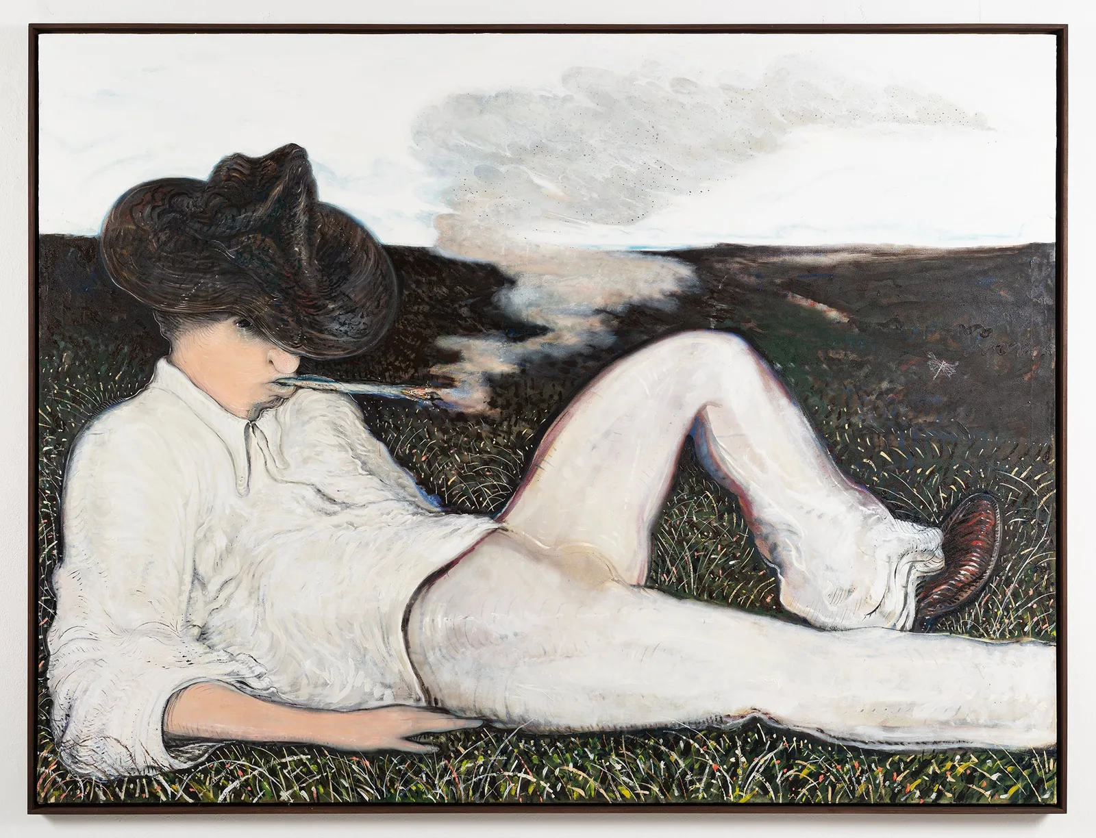 Alessandro Miotti, Cioè, non avete capito che sono un cowboy?, 2024. Oil on canvas · 150 × 200 cm