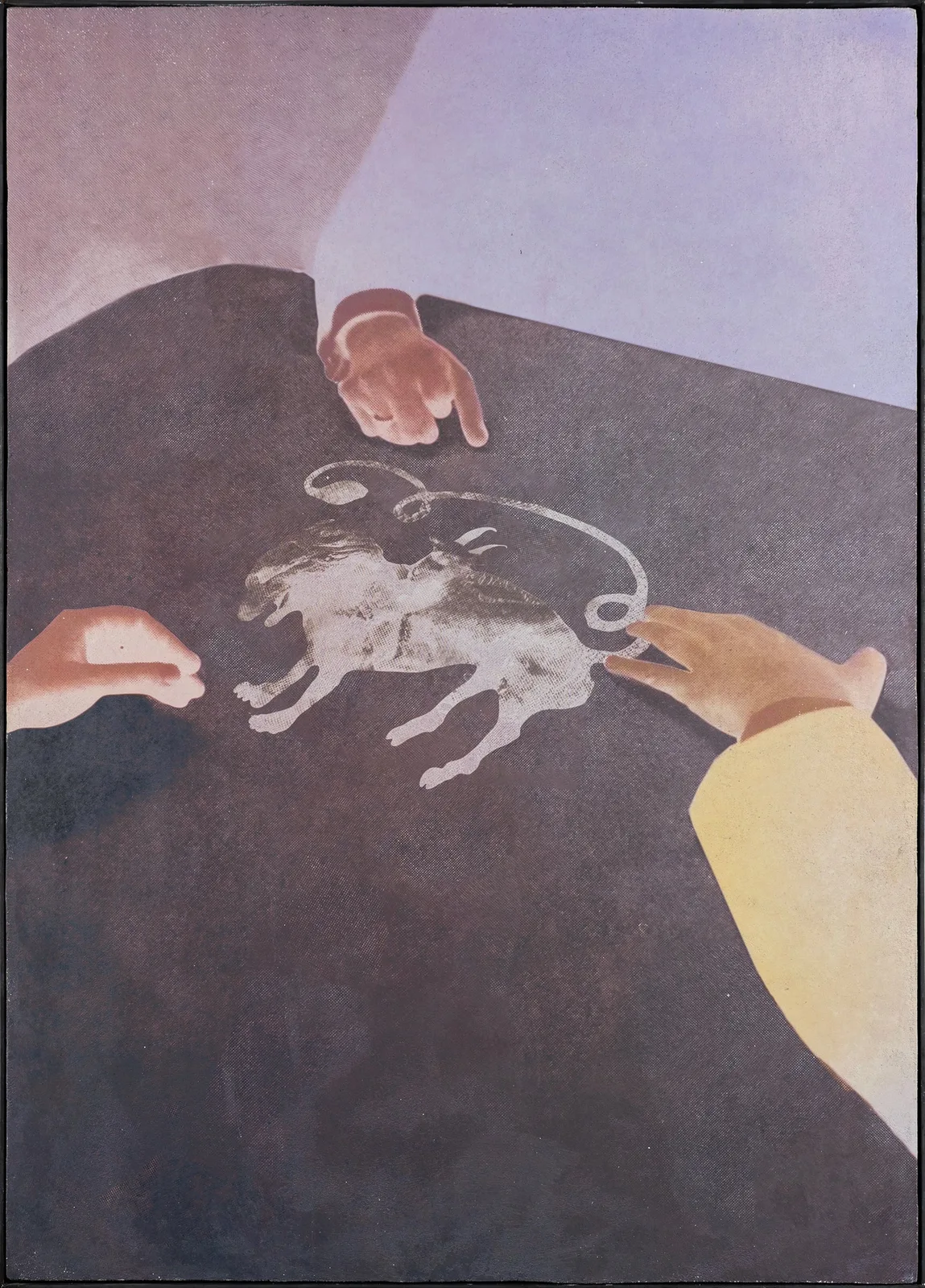 Daniele Franzella, Gradoli Chimera, 2023. Digital fresco, iron frame · 126 × 91 × 6 cm