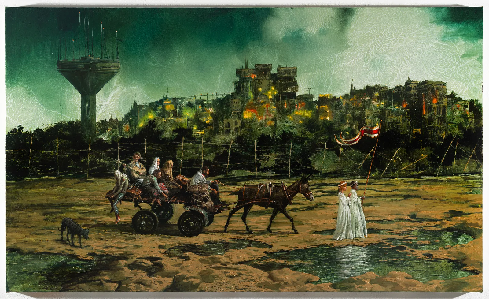 Francesco De Grandi, Sposalizio, 2025. Oil on canvas · 90 × 150 cm