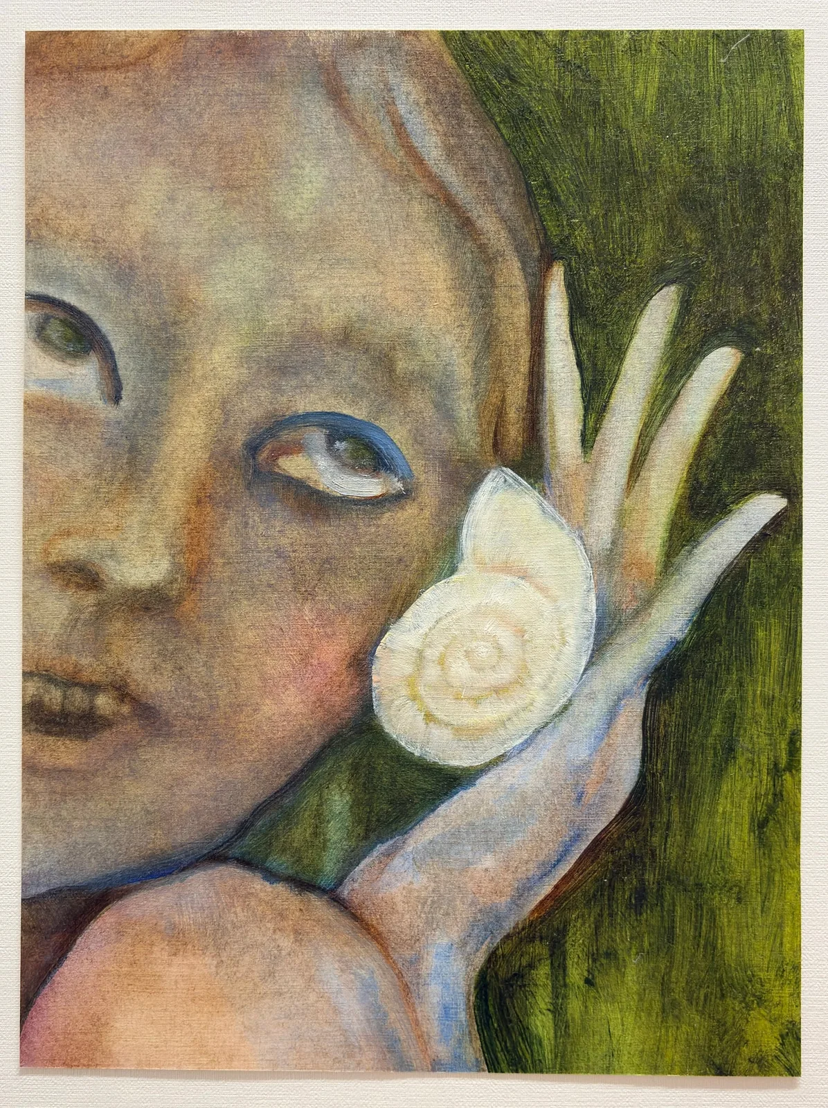 Pauline Rintsch, Quiet whispering, 2024. Oil on paper · 32 × 24 cm