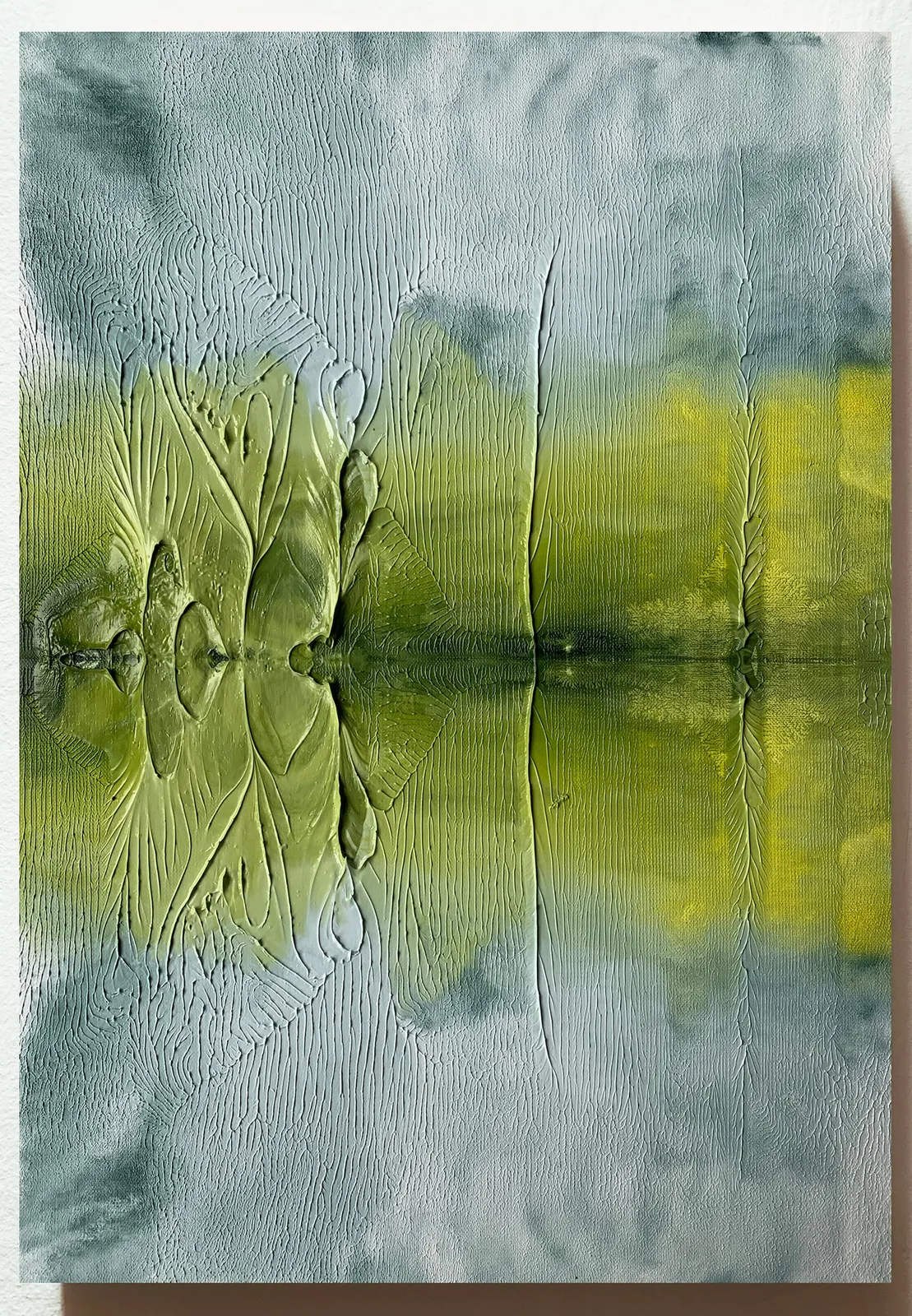 Linda Carrara, Il funzionamento del pensiero, 2025. Oil on canvas · 40 × 30 cm