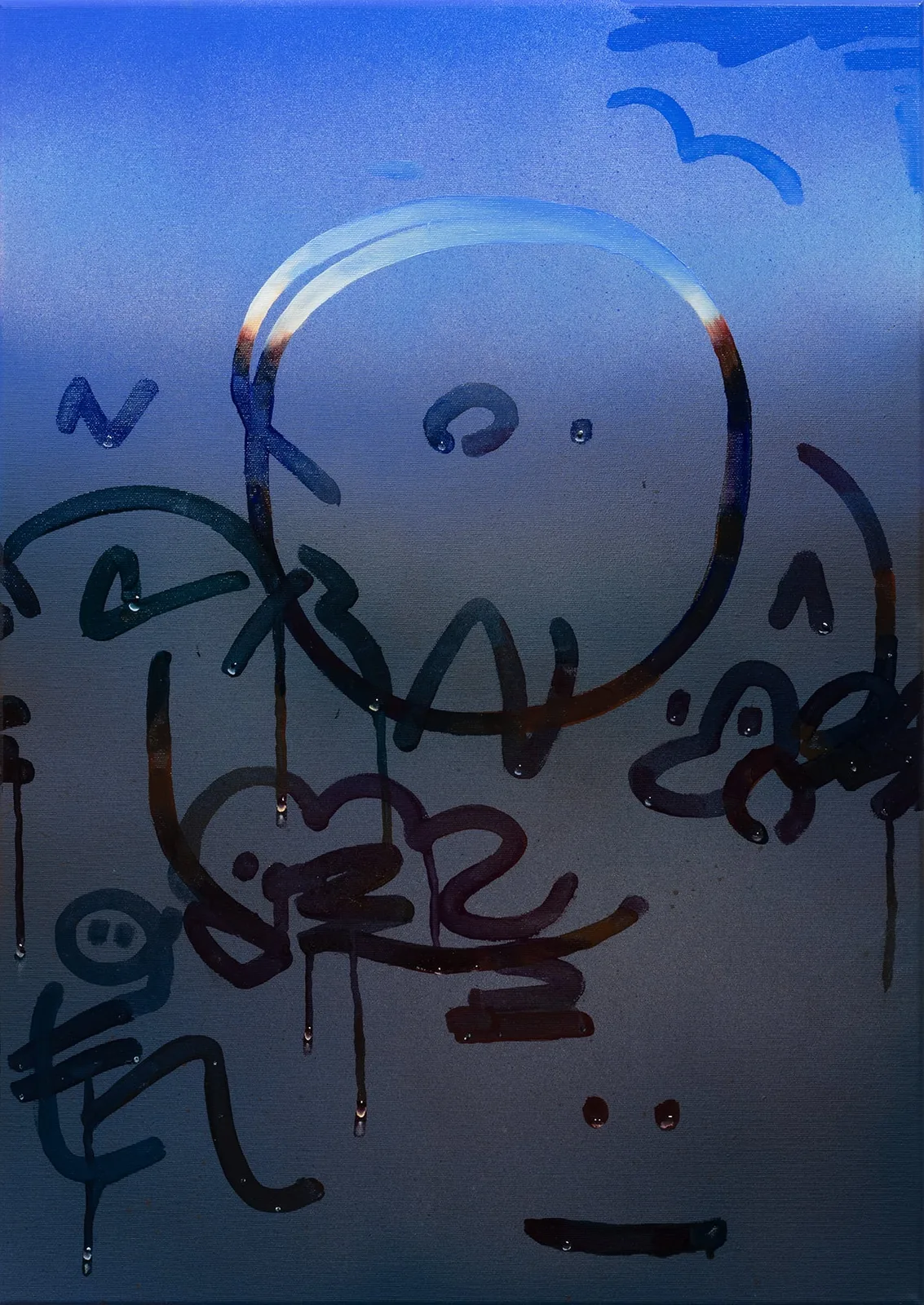 Jochen Mühlenbrink, WP (LAN6), 2022. Acrylics, oil and resin on canvas · 70 × 50 cm