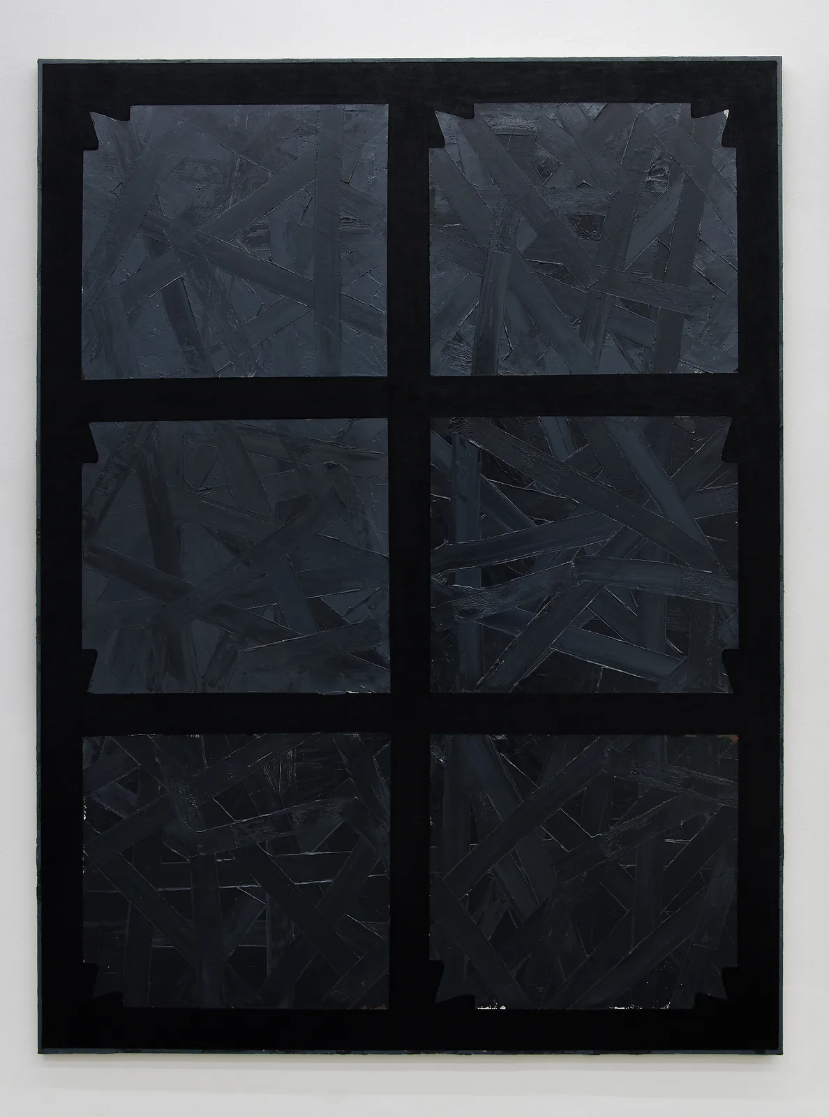 Stefano Cumia, Black Heat (SCP-GR/N =/1), 2017. Oil on linen · 200 × 150 cm