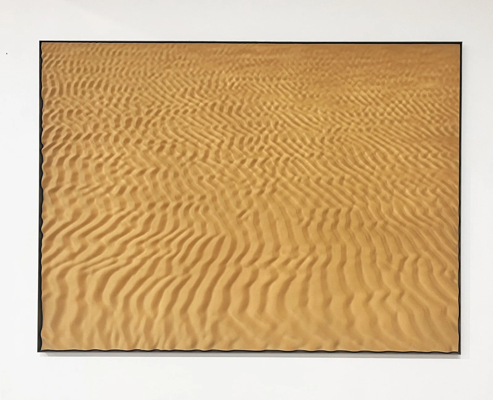 Loris Cecchini, Aeolian Landforms, 2024. Cast polyester resin, acrylic resin, nylon fiber, aluminium frame · 180 × 250 cm