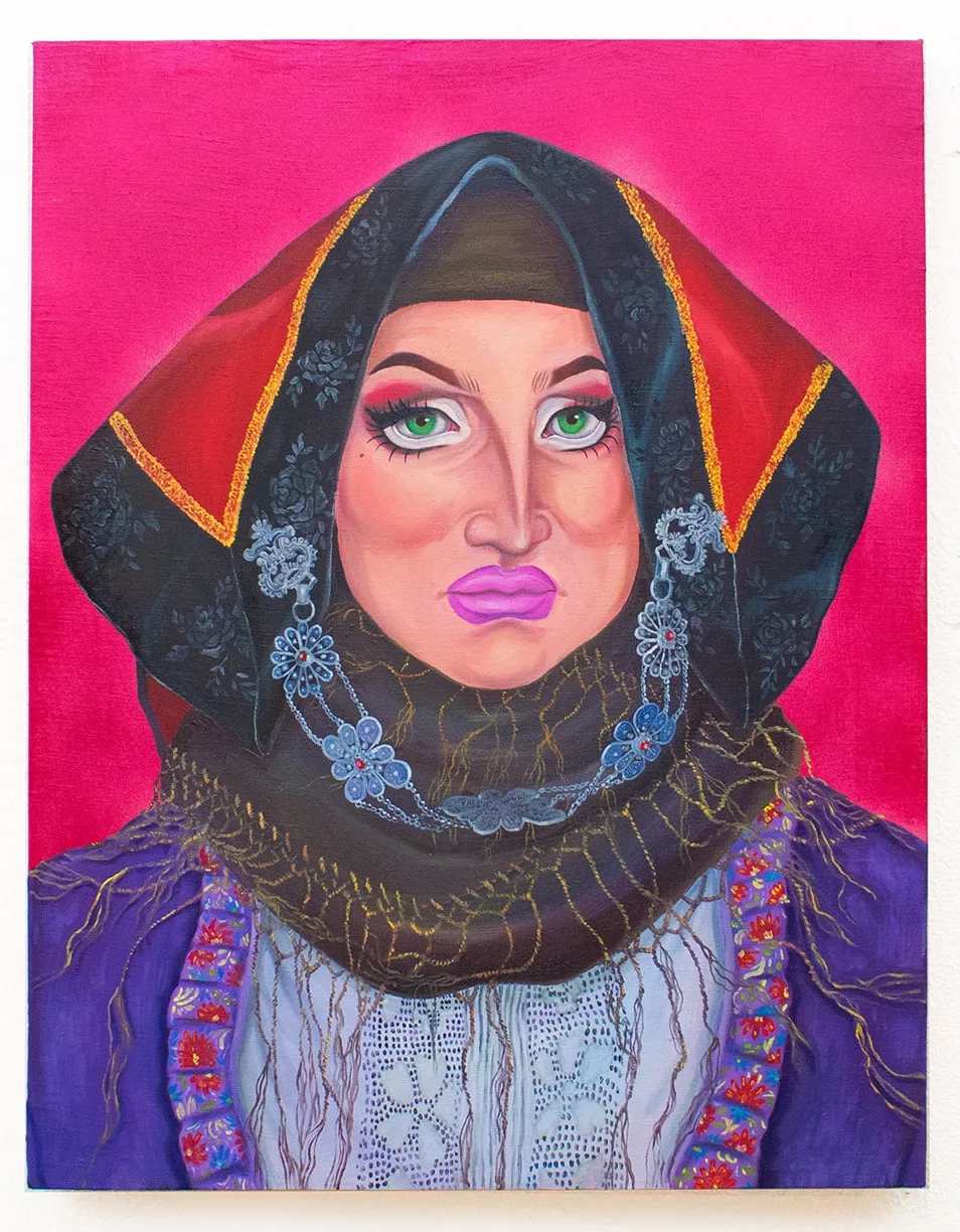 Dorotea Tocco, Julia Carta, 2023. Oil and varnish paint on canvas · 45 × 35 cm