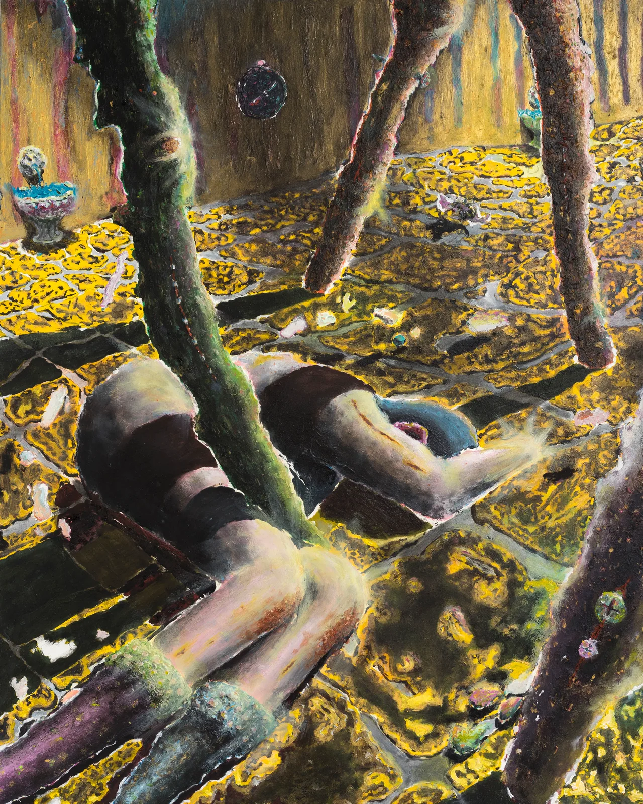 Vittorio Zeppillo, Residui di un trampoliere (Gambetto danese), 2021. Oil on canvas · 100 × 80 cm