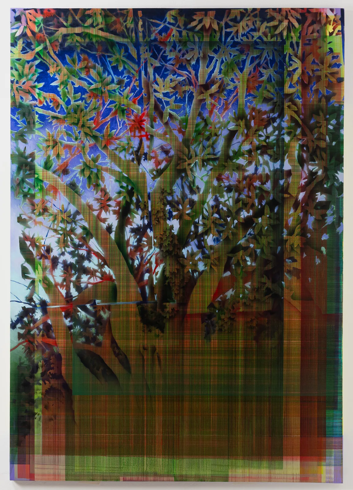Salon Palermo 4. Gabriele Massaro, Trappola cromotropica, 2024, Acrilico e olio su tela, 240 x 160 cm