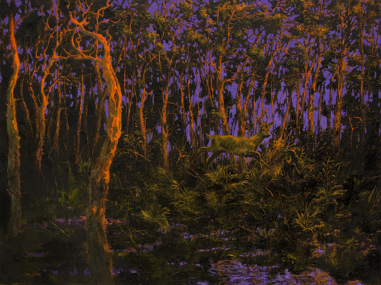Francesco De Grandi, Il patto, 2018. Oil on canvas · 90 × 120 cm
