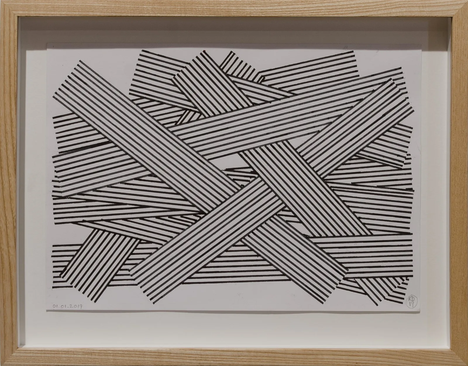 Richard Deacon, 01.01.19, 2019. Ink and pencil on paper · 20.5 × 29.5 cm