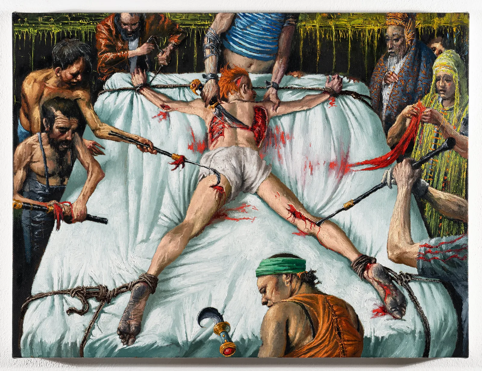 Francesco De Grandi, Martirio di San Bartolomeo Apostolo, 2023. Oil on canvas · 45 × 60 cm