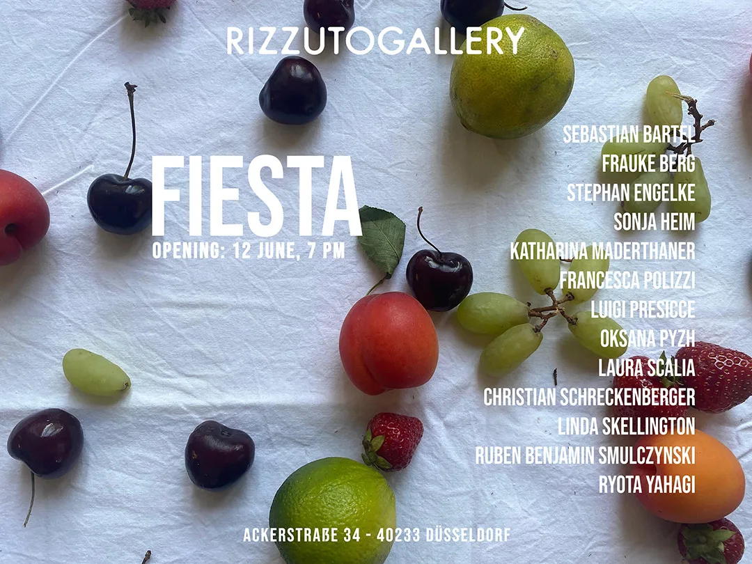 FIESTA, Katharina Maderthaner, Francesca Polizzi, Luigi Presicce, Sebastian Bartel, Frauke Berg, Stephan Engelke and 7 more, RizzutoGallery Düsseldorf