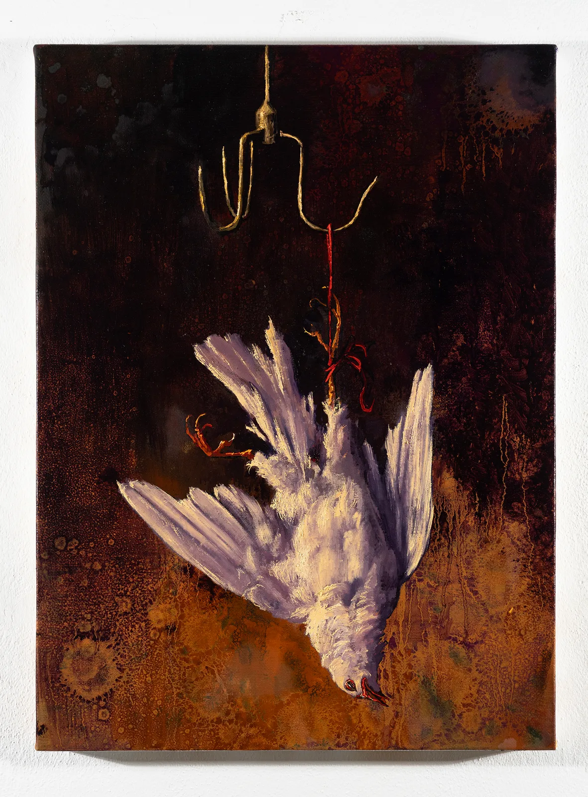 Francesco De Grandi, Colomba bianca, 2023. Oil on canvas · 60 × 45 cm