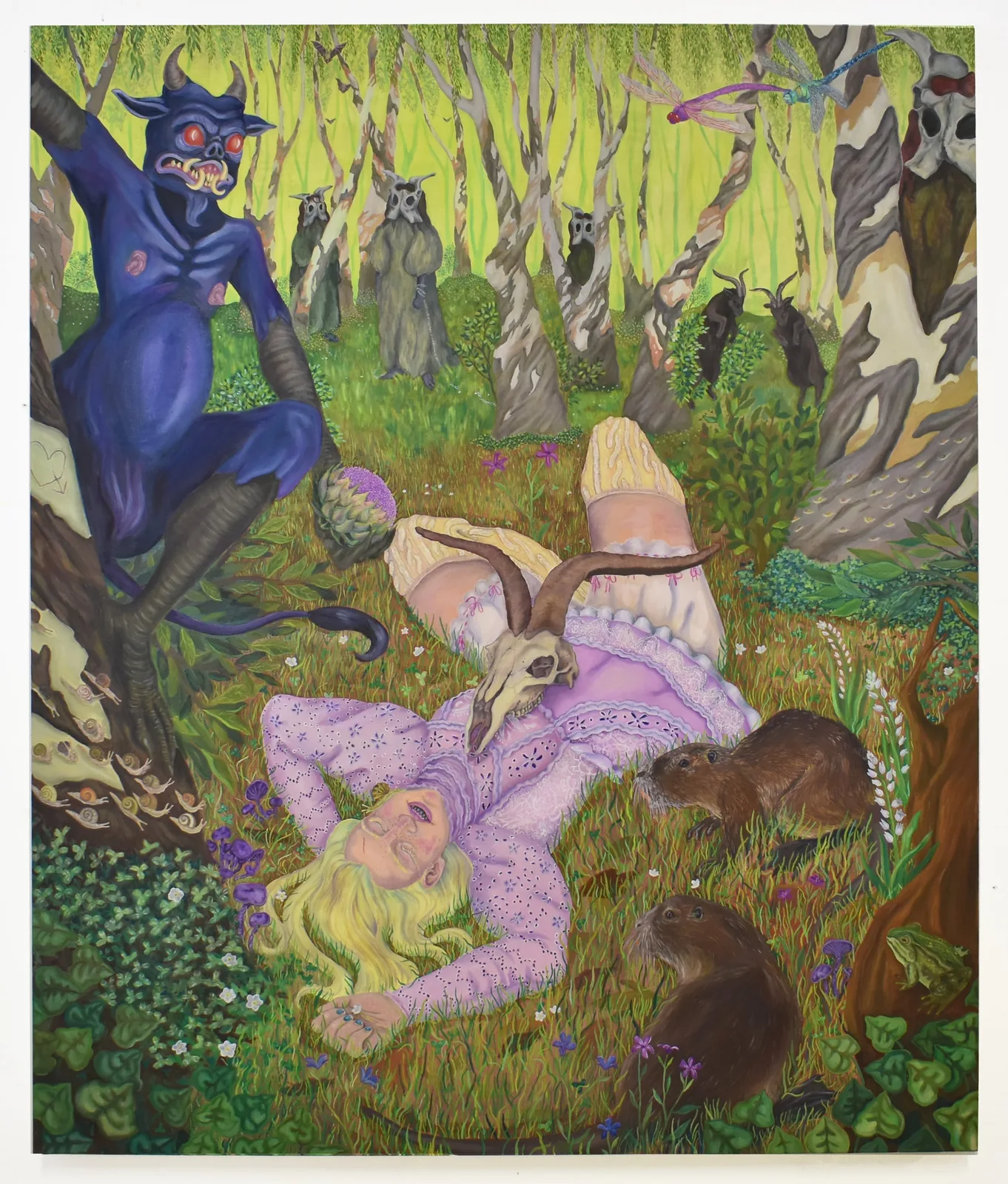 Dorotea Tocco, When you kiss me I’m happy enough to die, 2023. Oil on canvas · 120 × 100 cm