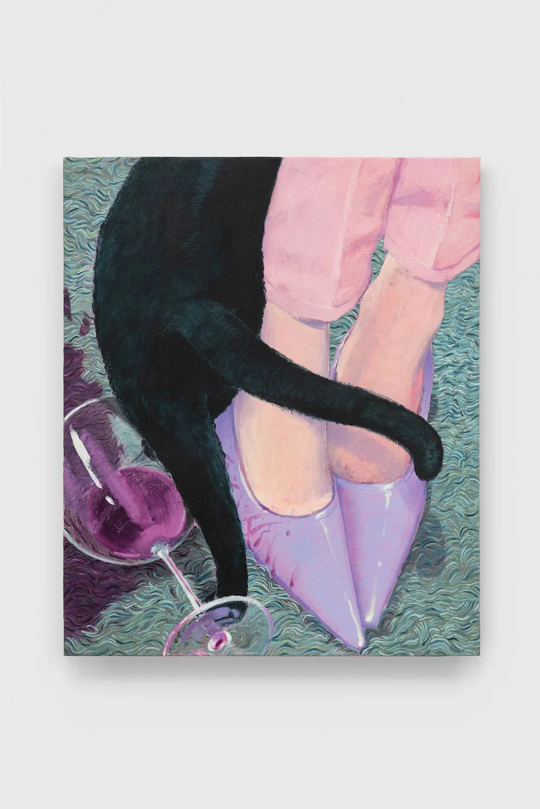 Emilio Gola, Il gatto nero, 2023. Oil on canvas · 60 × 50 cm