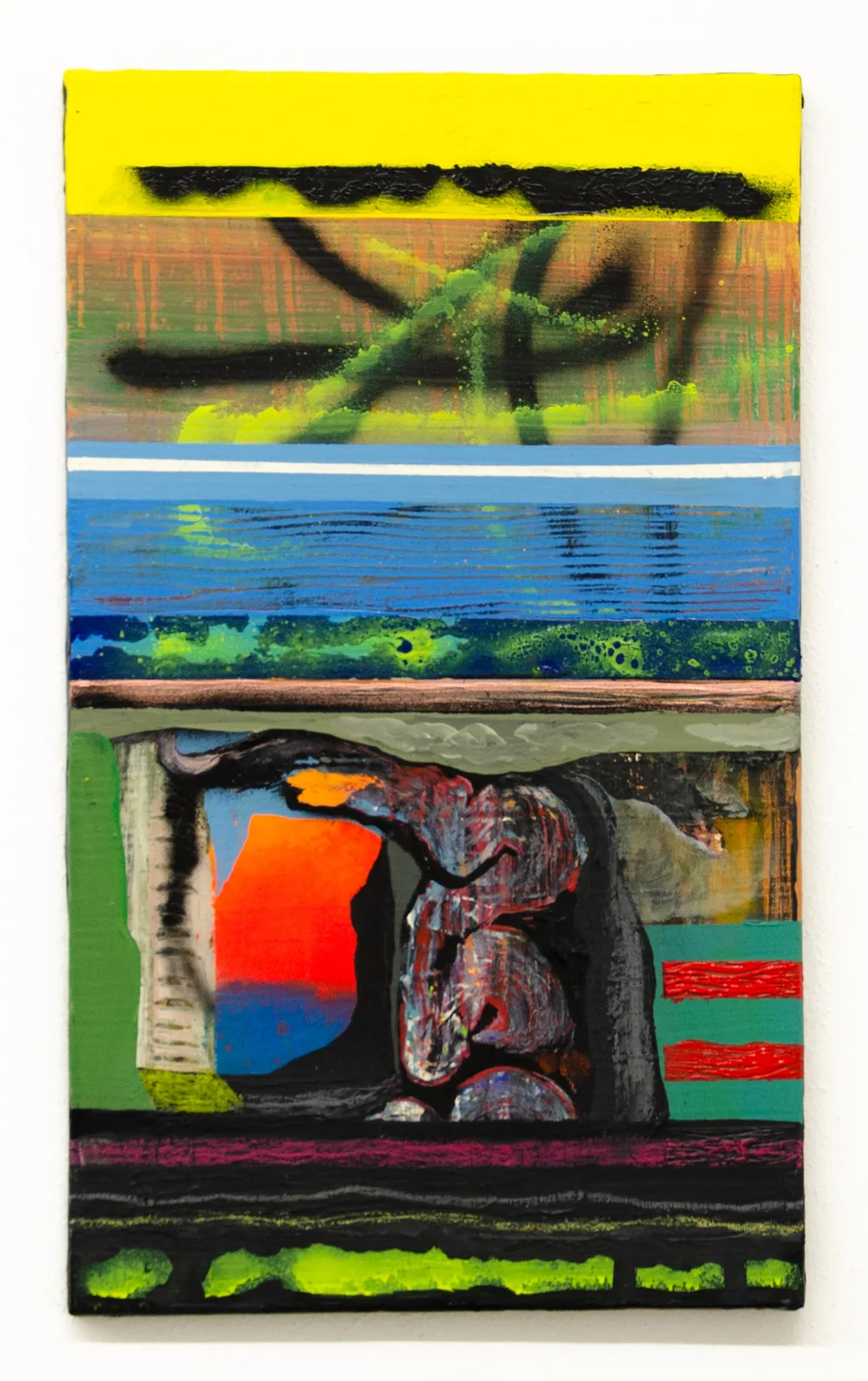 Vincenzo Ferlita, Niuv, 2019. Mixed media on canvas · 50 × 30 cm