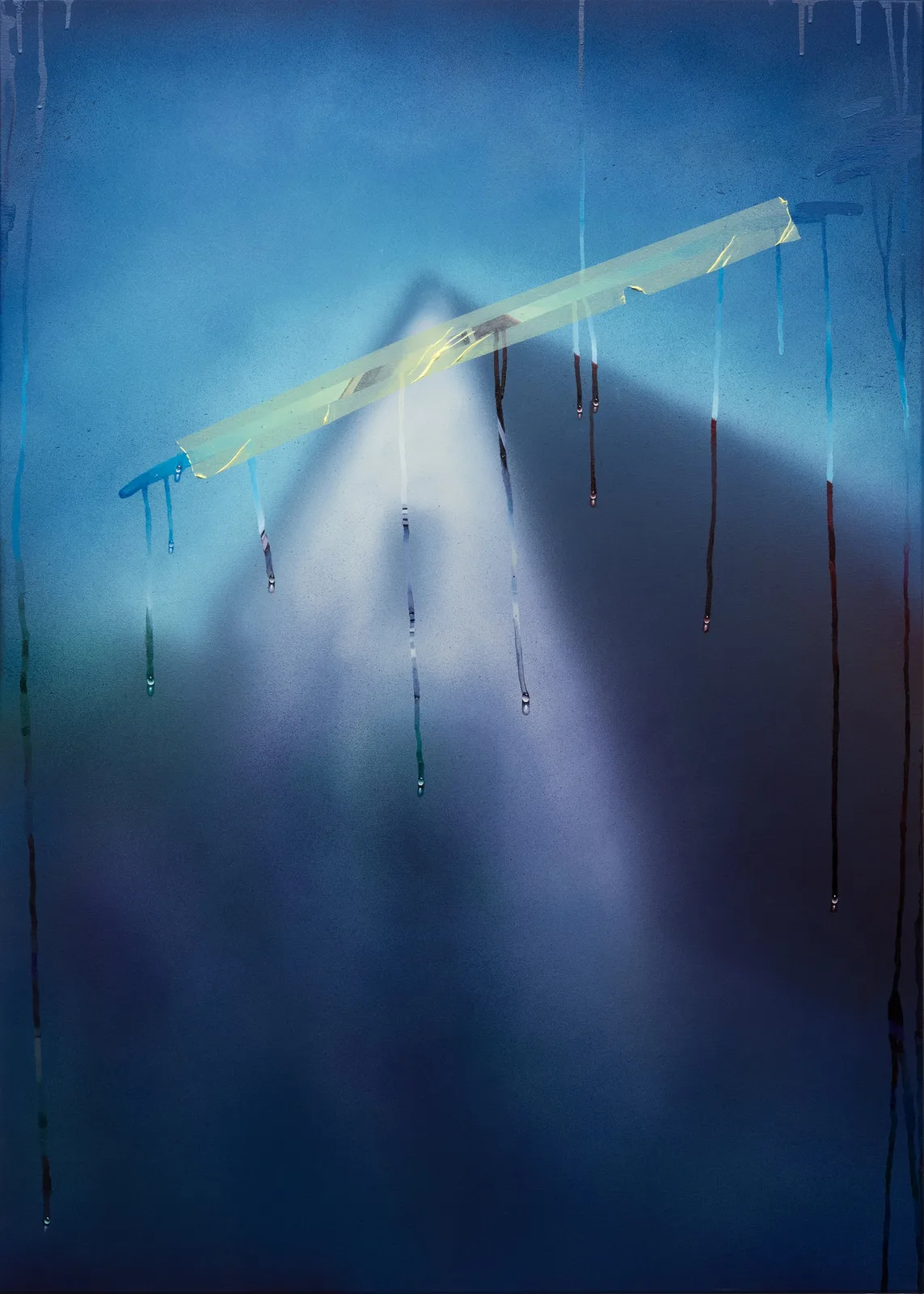 Jochen Mühlenbrink, WTP Haus, 2023. Acrylics, oil and resin on canvas · 140 × 100 cm