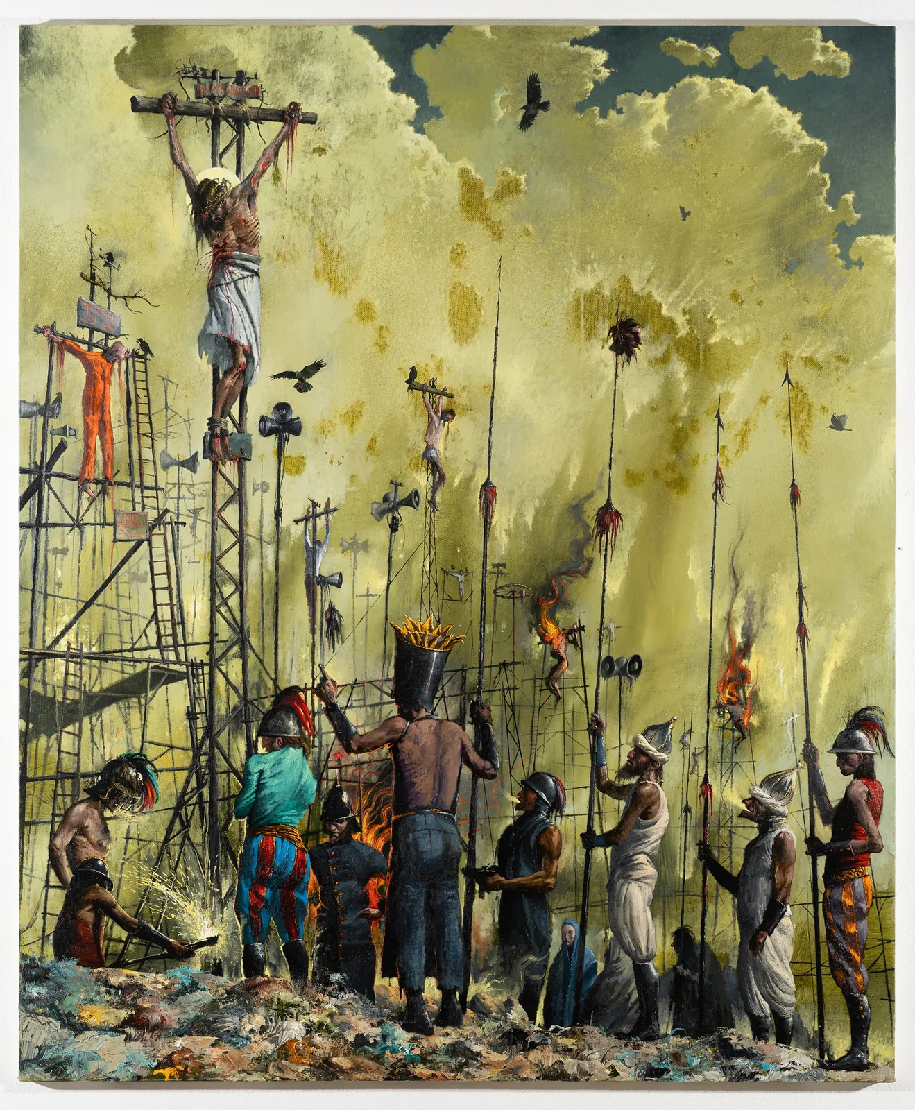 Francesco De Grandi, Croce di Urbino, 20222023. Oil on canvas · 150 × 125 cm