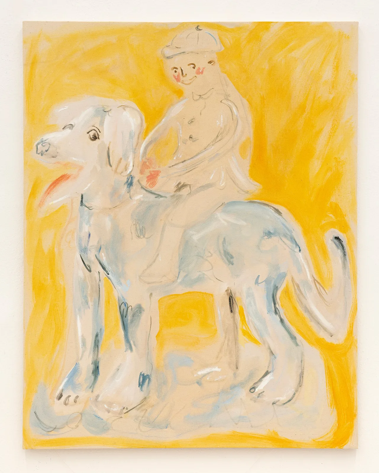 Letizia Lucchetti, Napoleone, bastava avere un cane, 2023. Oil on canvas · 95 × 75 cm