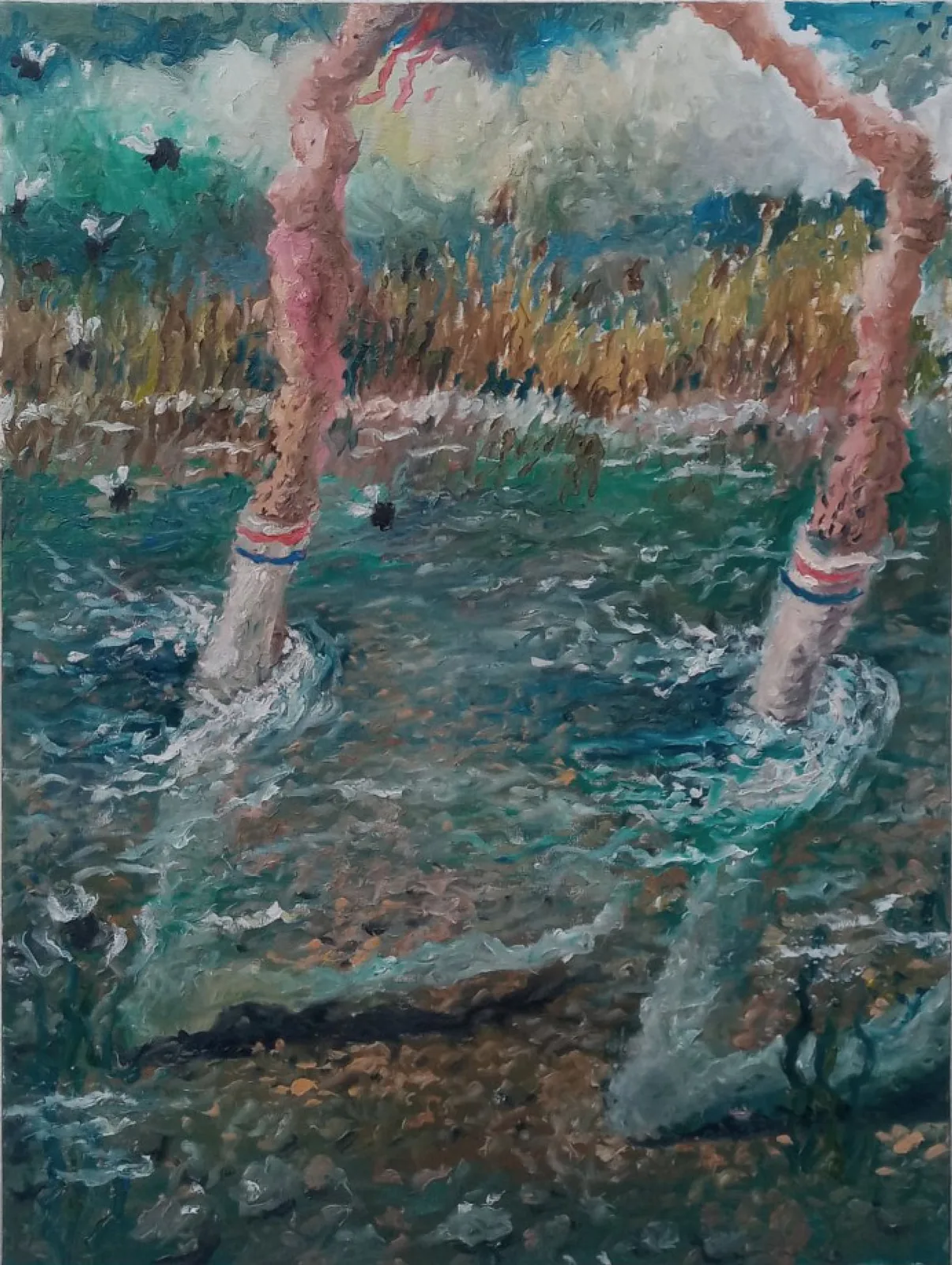 Aronne Pleuteri, GITA IN LOUISIANA, 2021. Oil on canvas · 80 × 60 × 3.5 cm