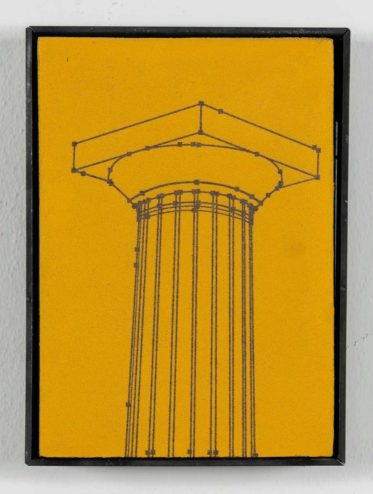 Daniele Franzella, Ordine 1, 2023. Digital fresco, iron frame · 29 × 21 × 6 cm