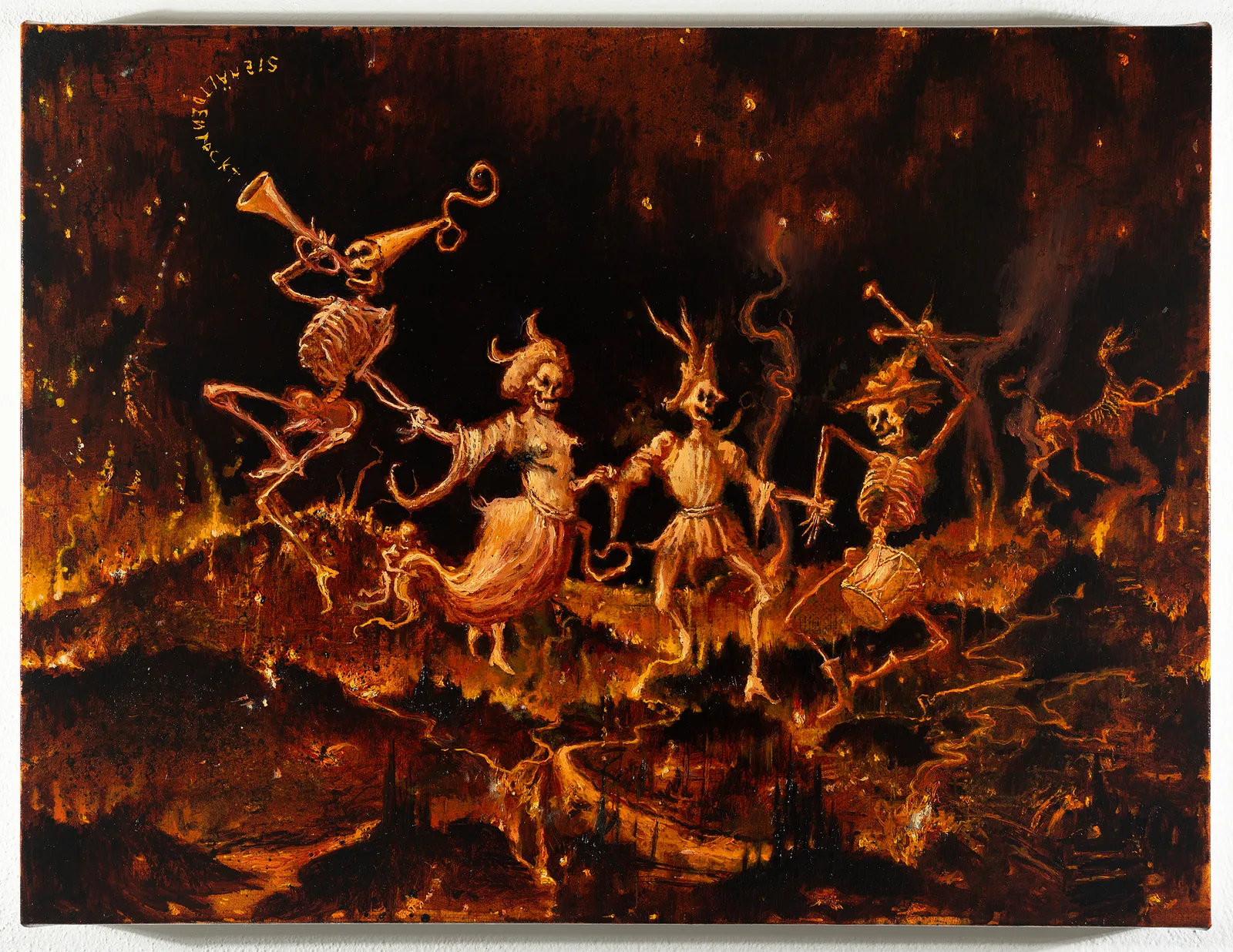 Francesco De Grandi, A passo di danza, 2025. Oil on canvas · 45 × 60 cm