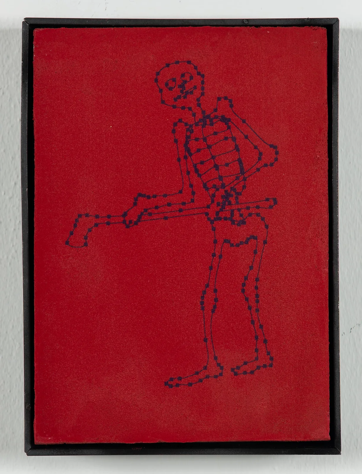 Daniele Franzella, Fratello 3, 2023. Digital fresco, iron frame · 29 × 21 × 6 cm