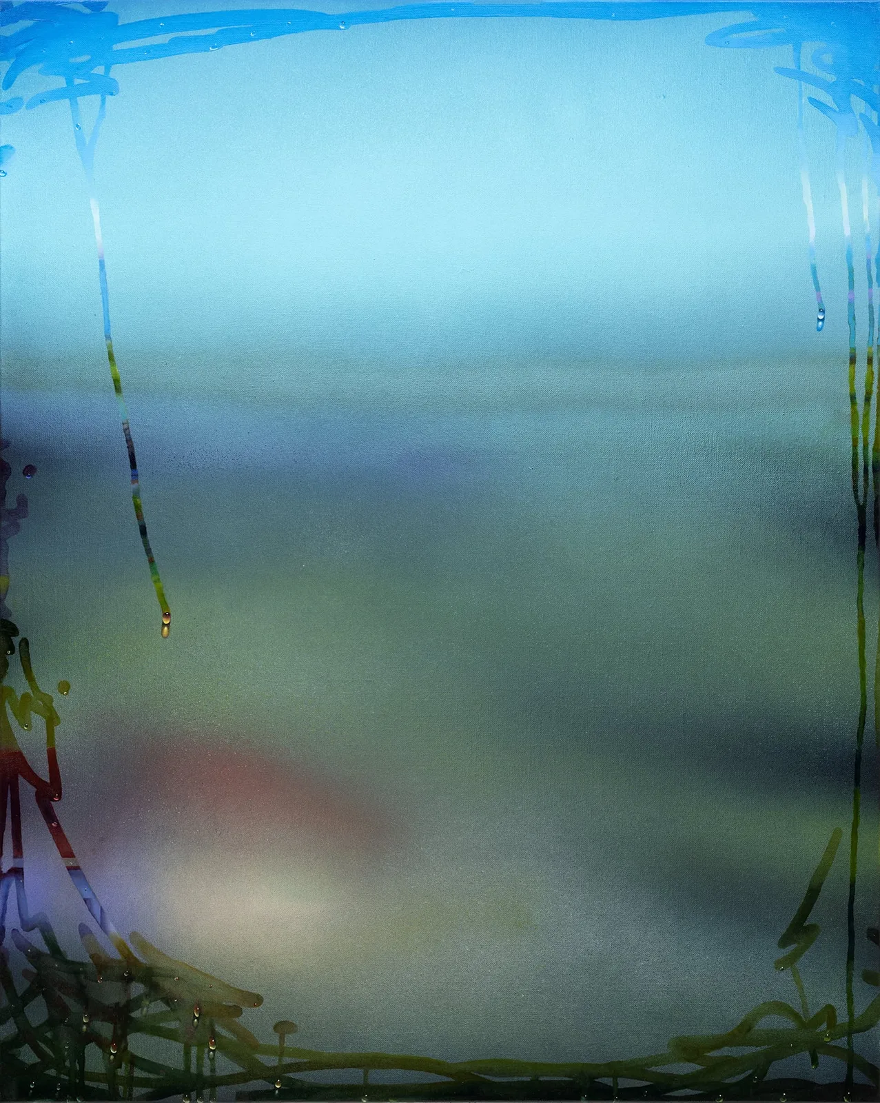 Jochen Mühlenbrink, WP (LAN4), 2022. Acrylics, oil and resin on canvas · 100 × 80 cm