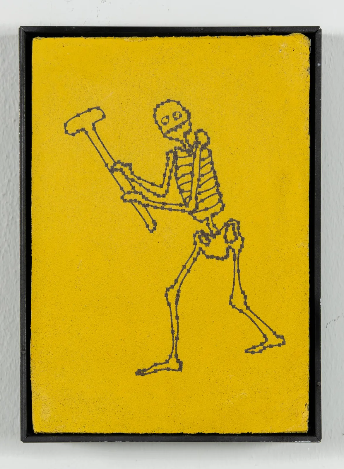 Daniele Franzella, Fratello 1, 2023. Digital fresco, iron frame · 29 × 21 × 6 cm