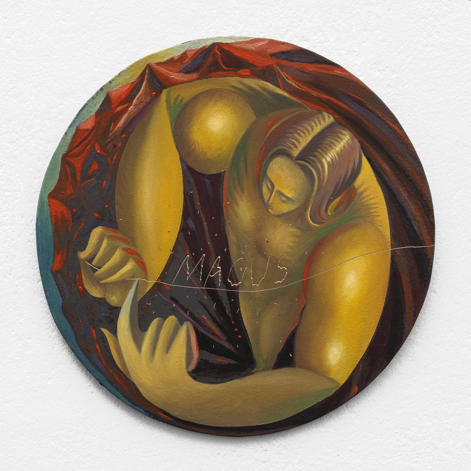 Mattia Barbieri, Magus, 2024. Oil on copper · 22 × 22 cm