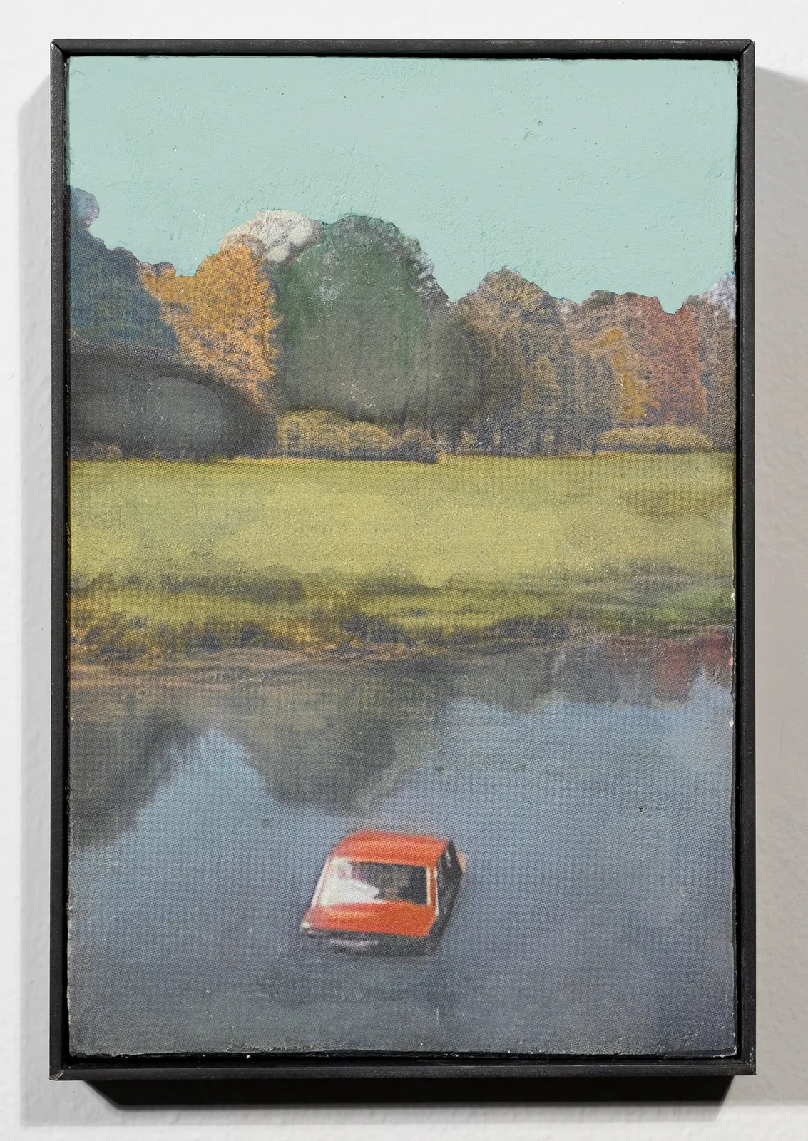 Daniele Franzella, Poseidone, 2024. Digital fresco and iron frame · 27.5 × 19 cm