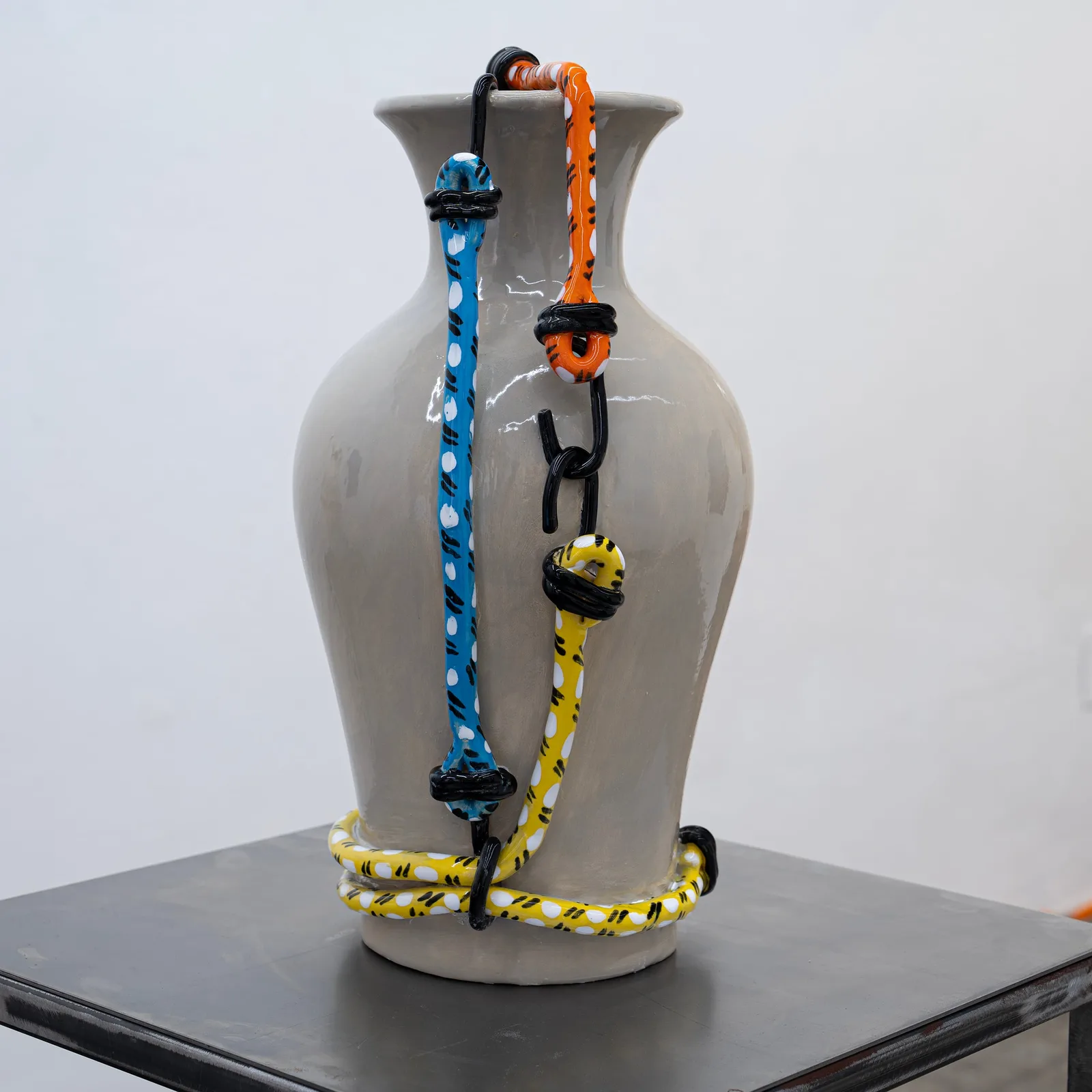 Katharina Maderthaner, Vase #02, 2022. Ceramic · 37 × 19.5 × 18 cm