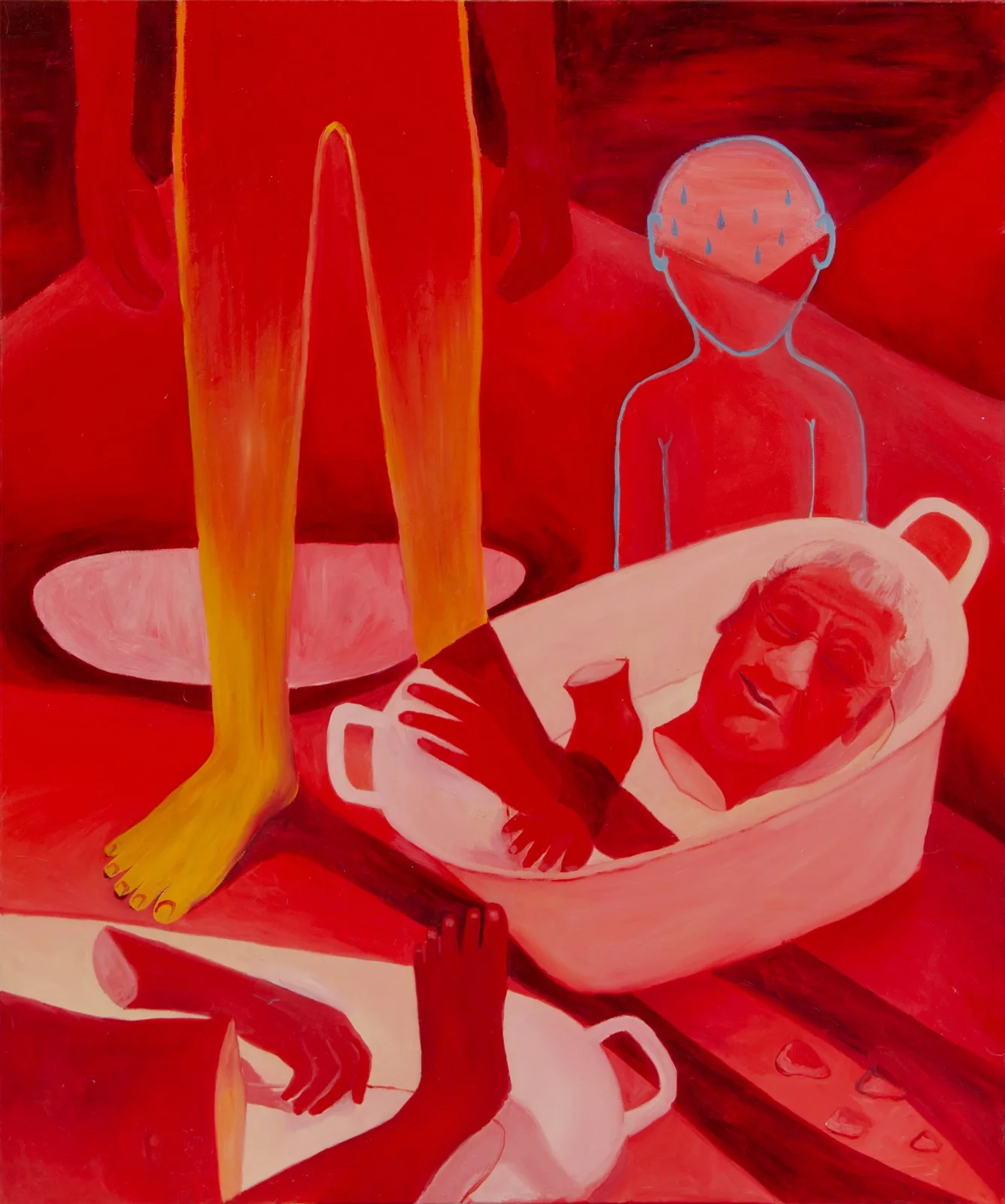 Anna Capolupo, Hanno fatto a pezzi mio padre, 2021. Oil on canvas · 120 × 100 cm