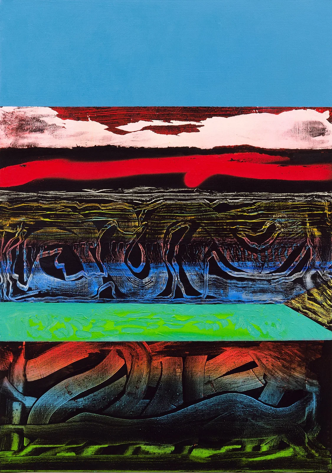 Vincenzo Ferlita, Orizzonte, 2020. Mixed media on canvas · 70 × 50 cm