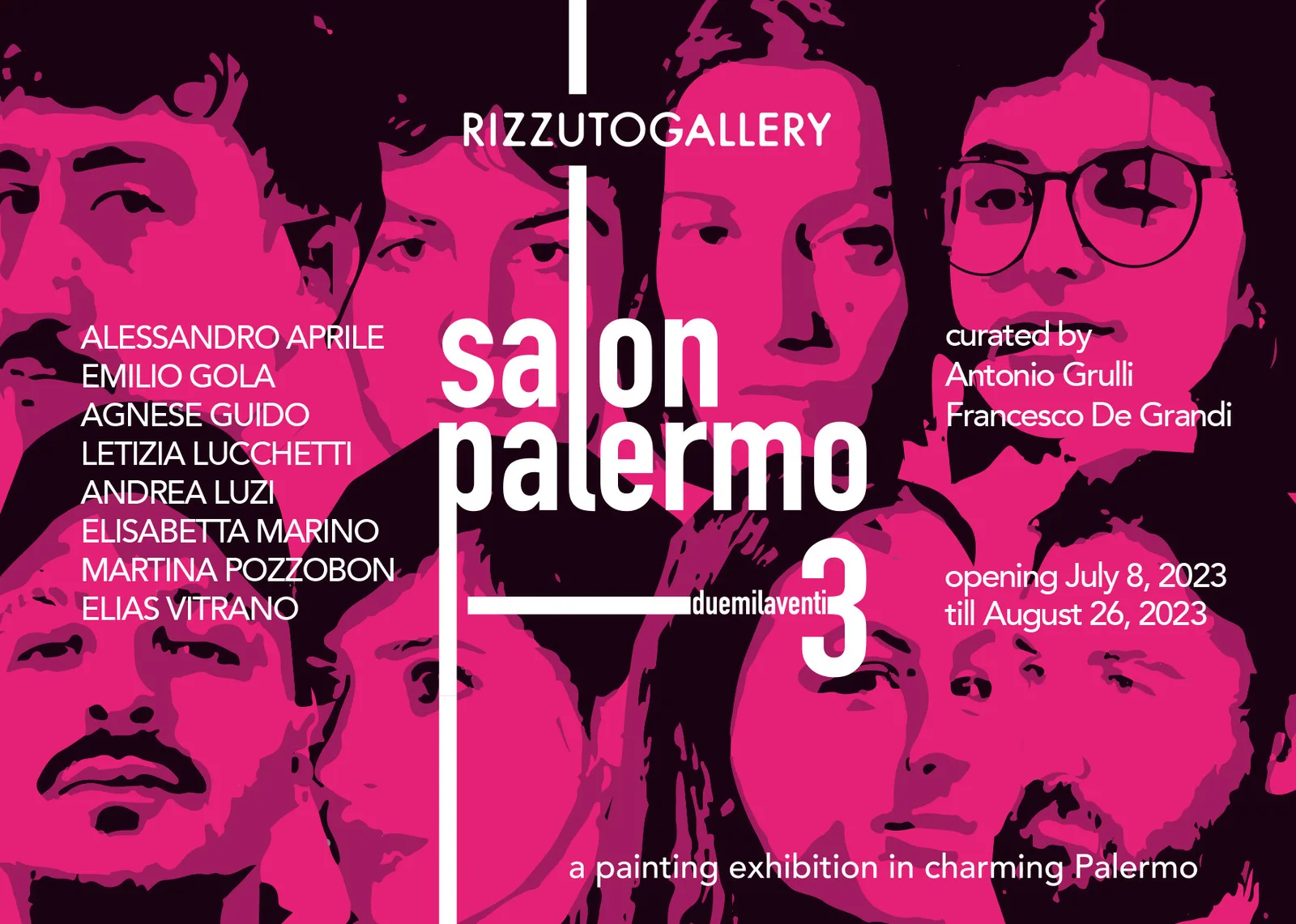Salon Palermo 3, Alessandro Aprile, Emilio Gola, Agnese Guido, Letizia Lucchetti, Andrea Luzi, Martina Pozzobon and 2 more, RizzutoGallery Palermo
