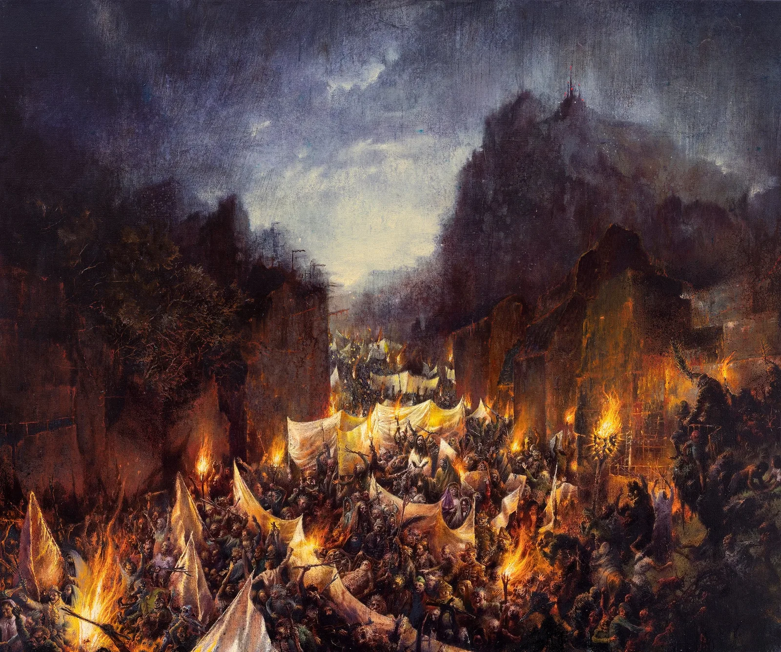 Francesco De Grandi, Entrata di Cristo a Palermo, 2015. Oil on canvas · 150 × 180 cm