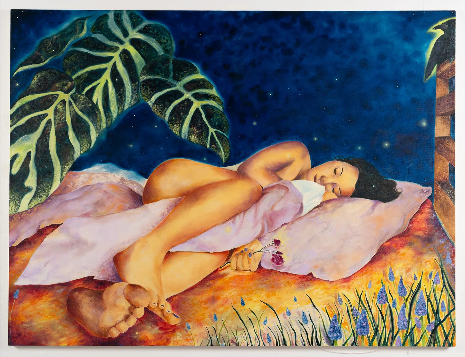 Benedetta Giampaoli, Desires are living flowers, 2024. Oil on canvas · 149.5 × 199.5 cm
