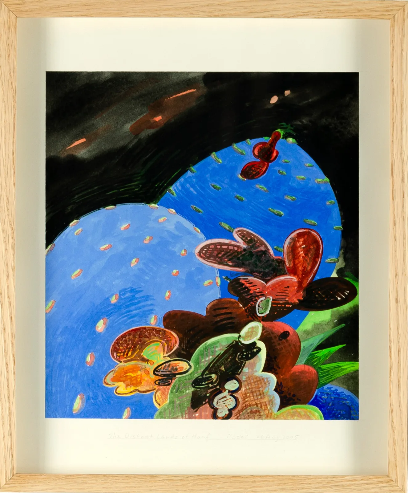 Lucio Pozzi, The distant Lands, 2005. Oil on paper · 37.4 × 30.9 cm