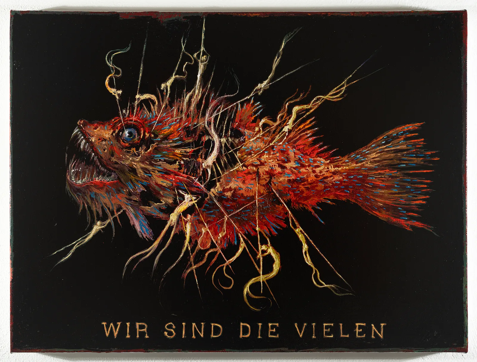 Francesco De Grandi, Wir Sind Die Vielen, 2025. Oil on canvas · 45 × 60 cm