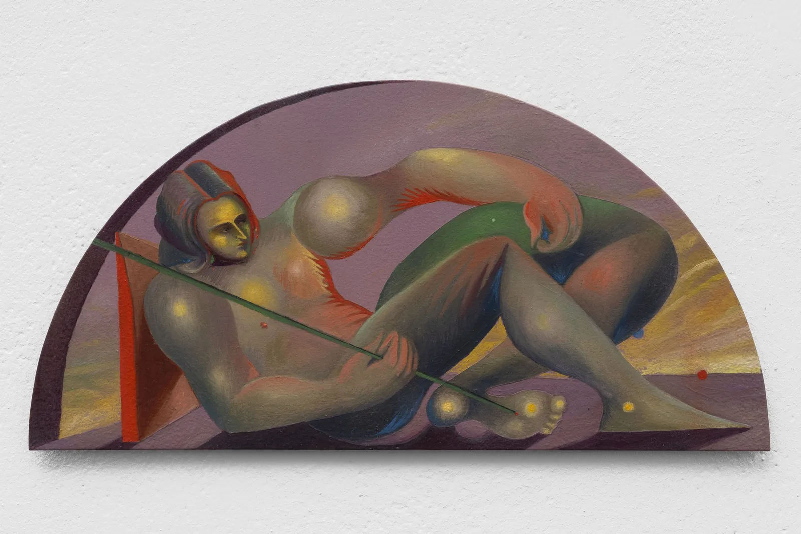 Mattia Barbieri, Divo, 2024. Oil on copper · 12.5 × 30 cm